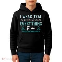 PTSD Awareness Hope Support Love Kids Hoodie thumb 4