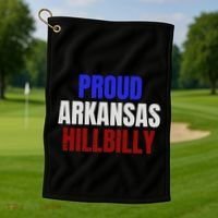 Proud Arkansas Hillbilly Gift Golf Towel thumb 1