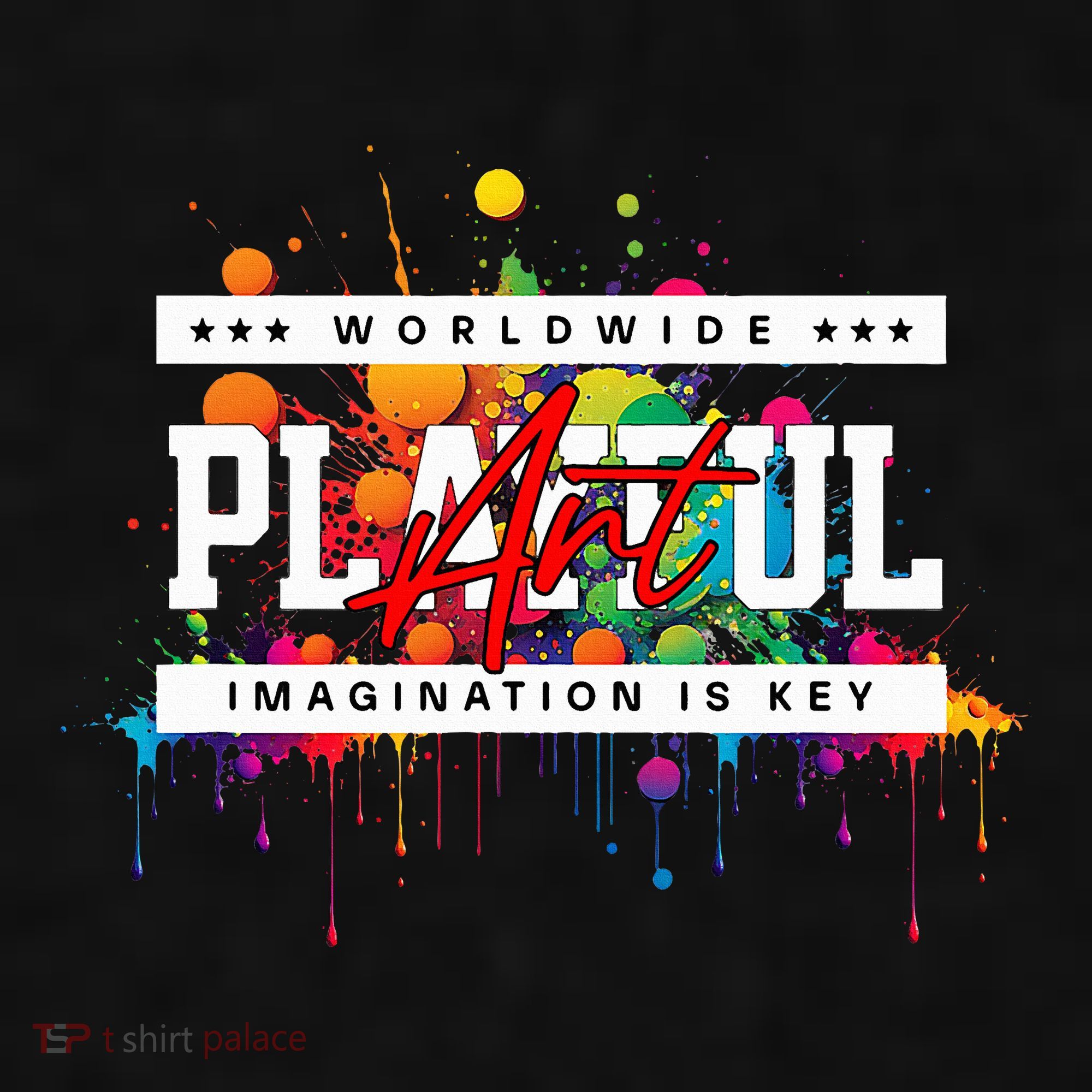 Playful Art Imagination Is Key Ladies PosiCharge Tri-Blend Wicking Tank
