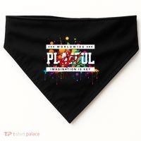 Playful Art Imagination Is Key USA-Made Doggie Bandana thumb 0