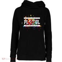 Playful Art Imagination Is Key Womens Funnel Neck Pullover Hood thumb 0