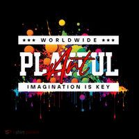 Playful Art Imagination Is Key Women's Perfect Tri Rocker Tank thumb 4