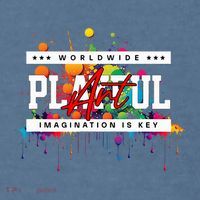 Playful Art Imagination Is Key Garment-Dyed Sweatshirt thumb 2