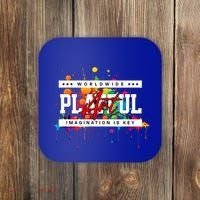 Playful Art Imagination Is Key Coaster thumb 0