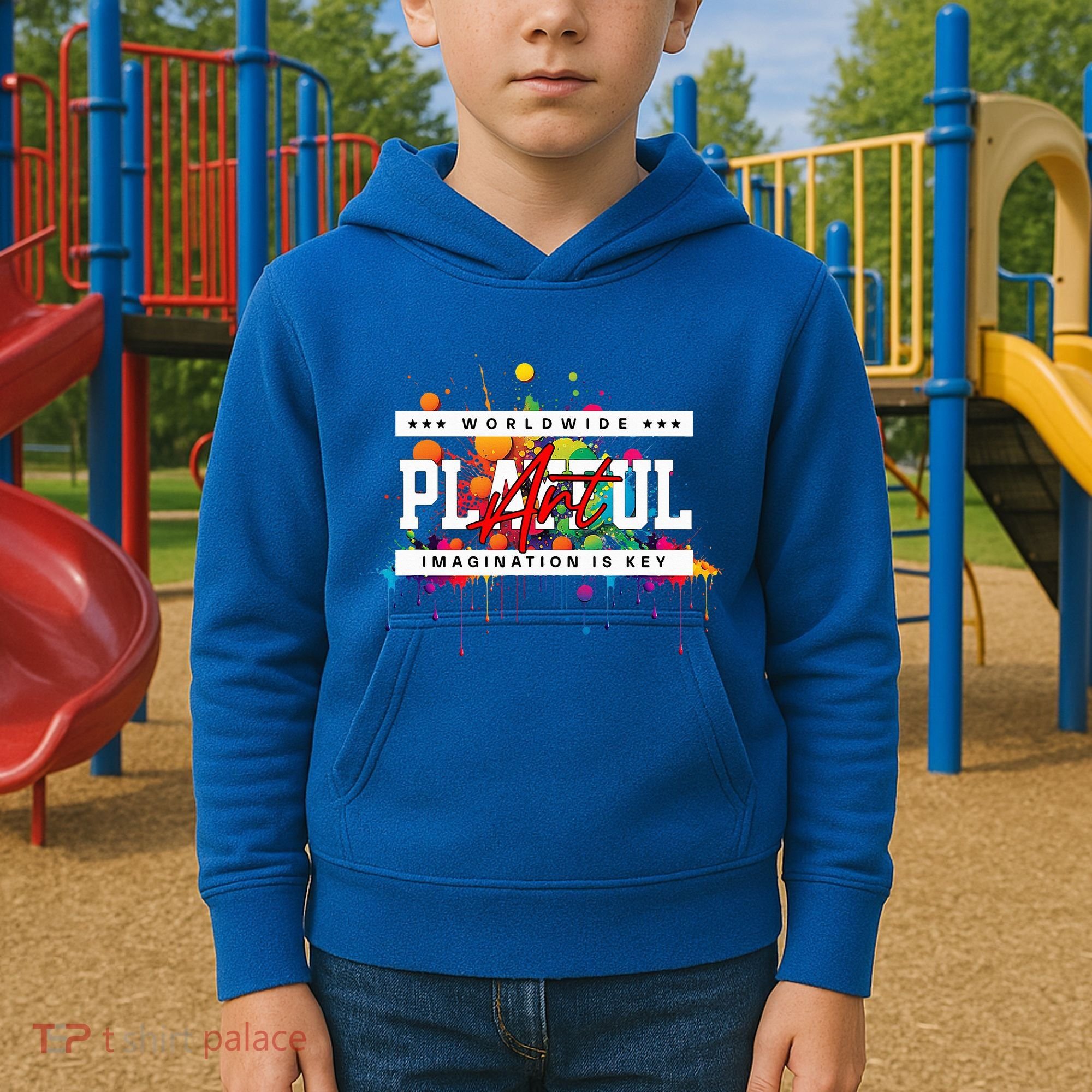 Playful Art Imagination Is Key Kids Hoodie