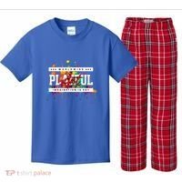 Playful Art Imagination Is Key Kids Plaid Pajama Set thumb 0