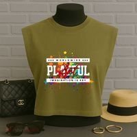 Playful Art Imagination Is Key Garment-Dyed Women's Muscle Tee thumb 3