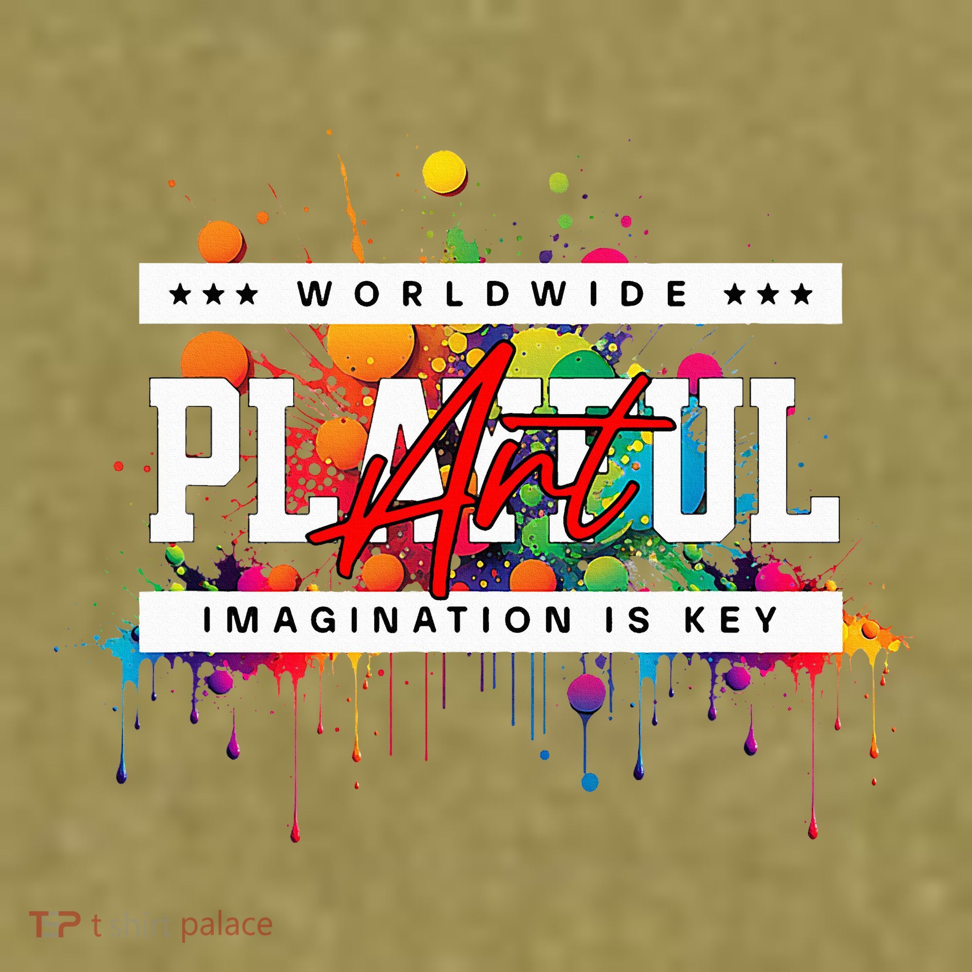Playful Art Imagination Is Key Garment-Dyed Women's Muscle Tee