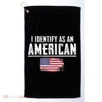 Proud America I Identify As An American Golf Towel thumb 0