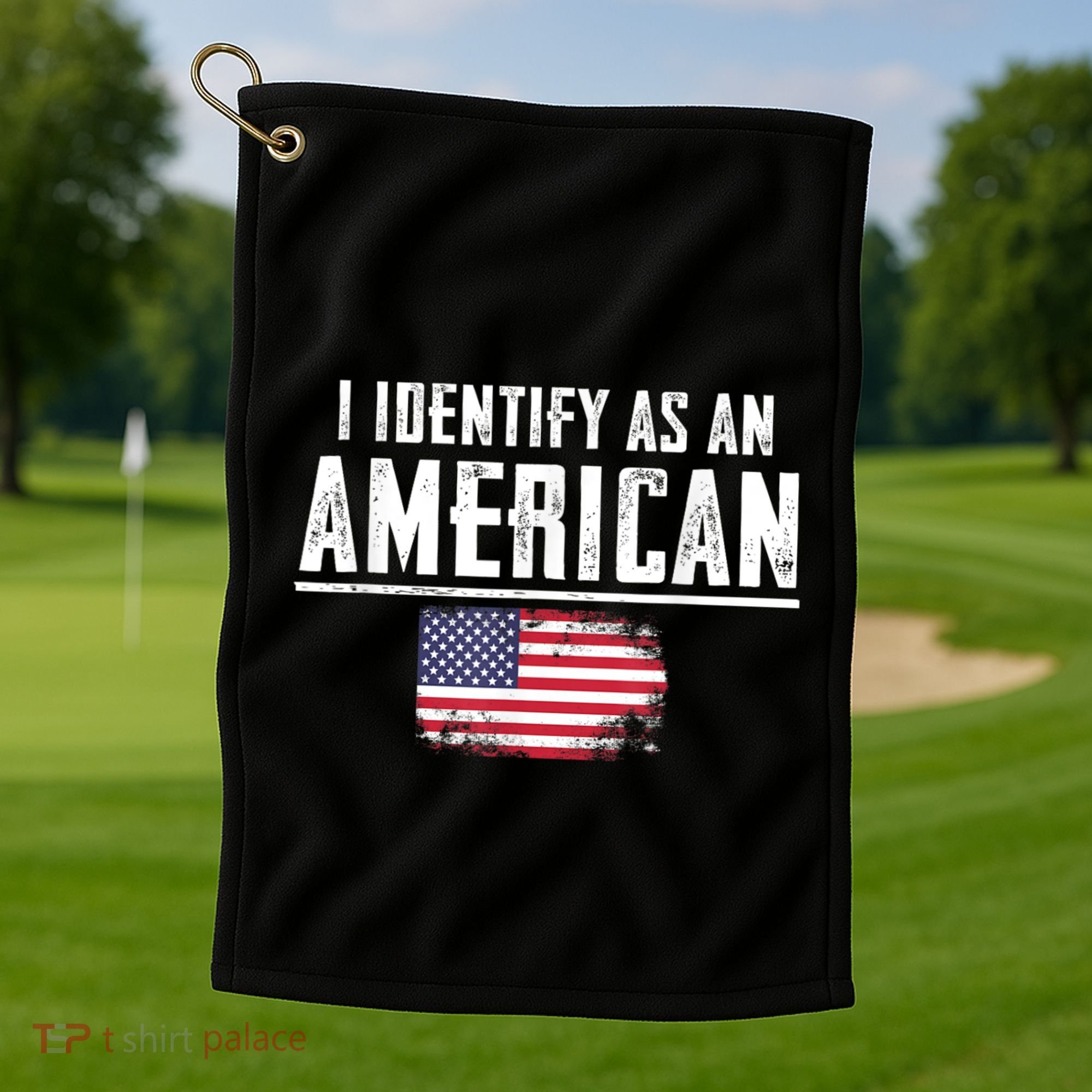 Proud America I Identify As An American Golf Towel