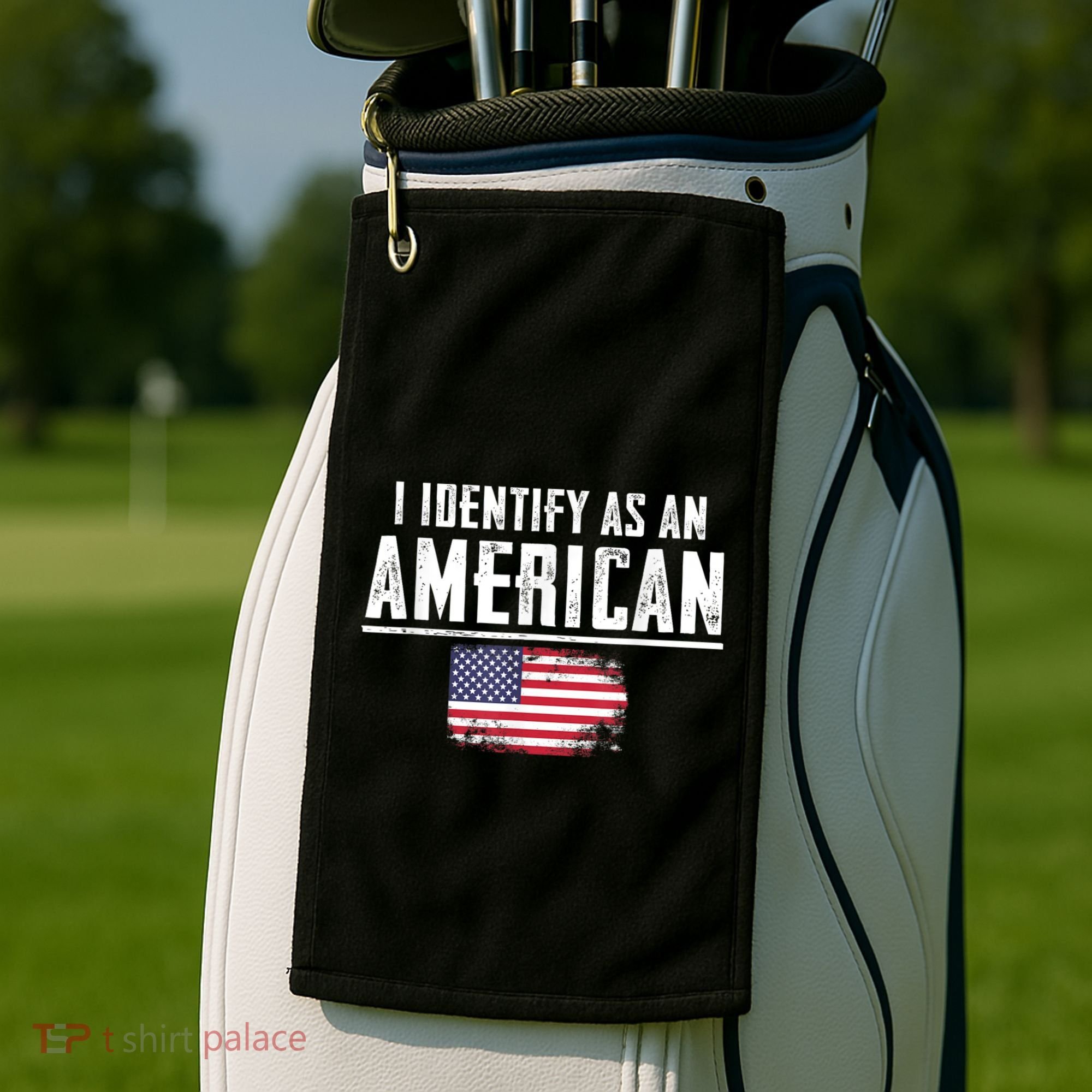 Proud America I Identify As An American Golf Towel