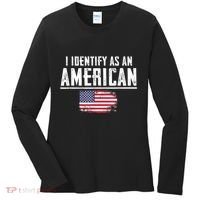 Proud America I Identify As An American Women's Long Sleeve Shirt thumb 0