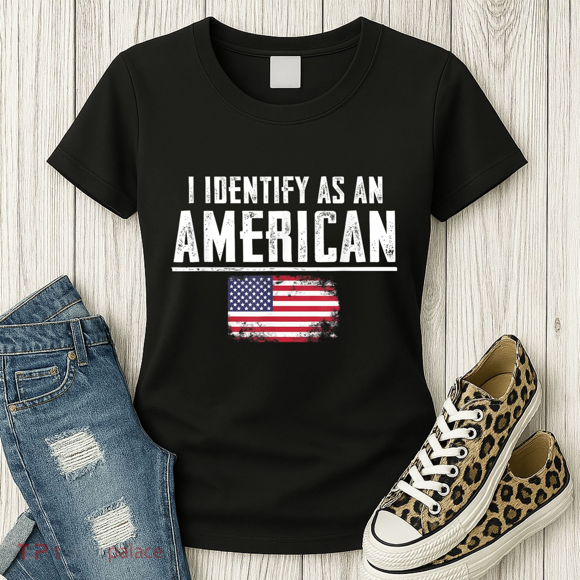 Proud America I Identify As An American Women's T-Shirt