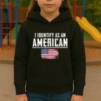 Proud America I Identify As An American Kids Hoodie thumb 3