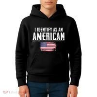 Proud America I Identify As An American Kids Hoodie thumb 4
