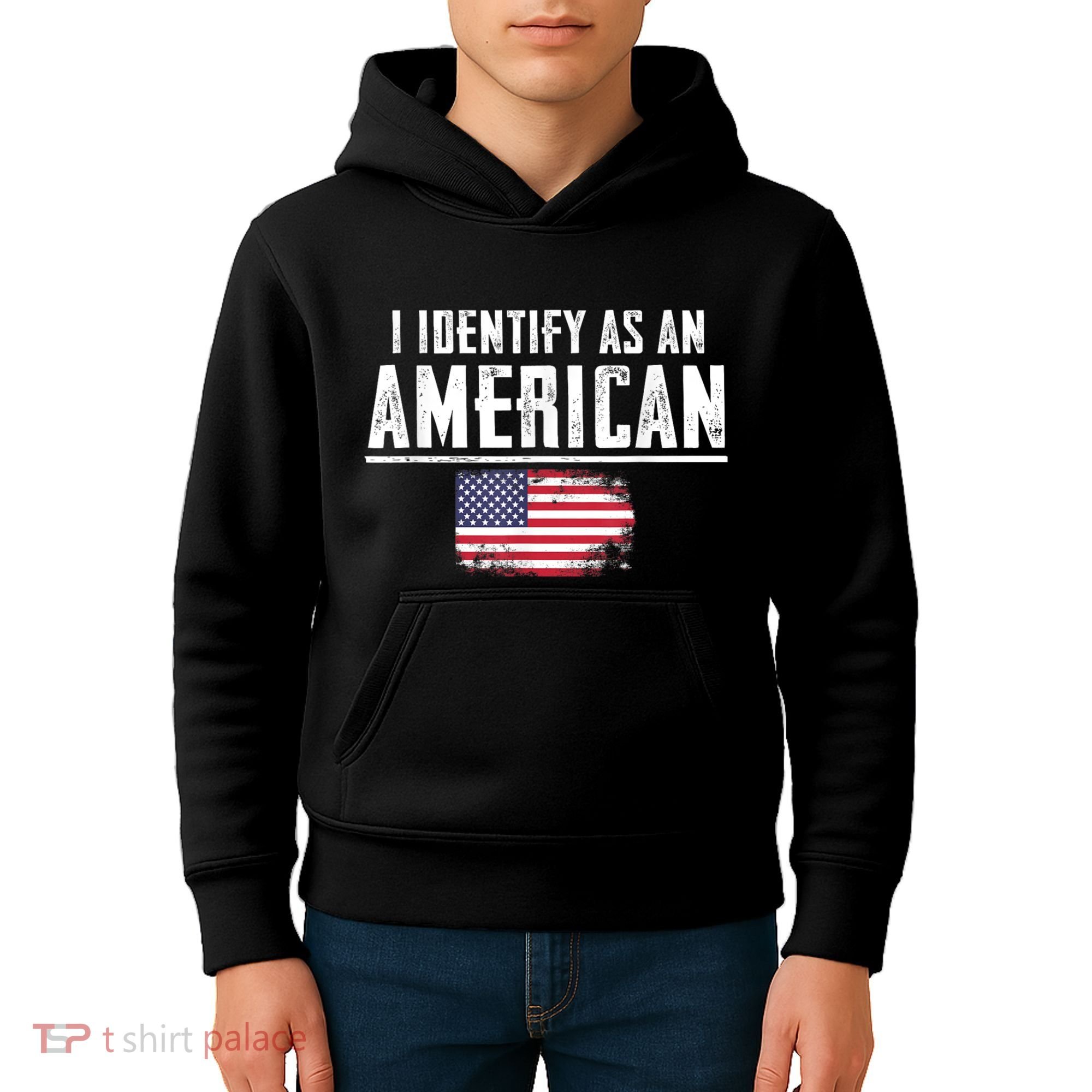 Proud America I Identify As An American Kids Hoodie