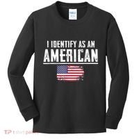 Proud America I Identify As An American Kids Long Sleeve Shirt thumb 0
