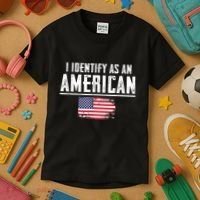 Proud America I Identify As An American Kids T-Shirt thumb 3
