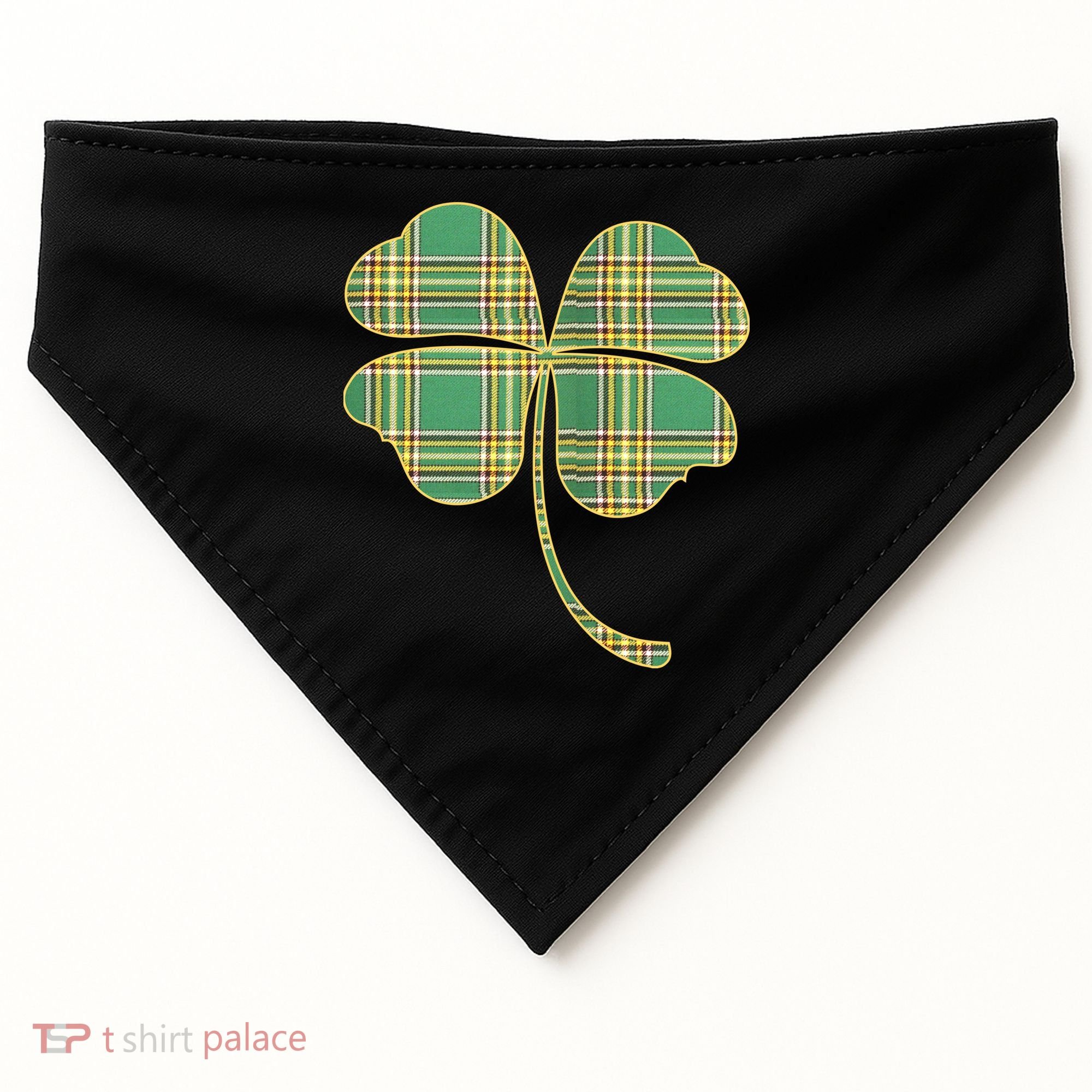Paid Shamrock Clover USA-Made Doggie Bandana