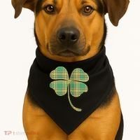 Paid Shamrock Clover USA-Made Doggie Bandana thumb 1