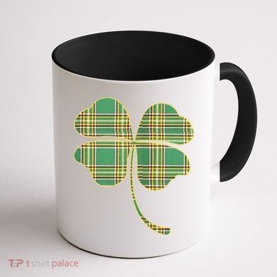 Paid Shamrock Clover Coffee Mug back