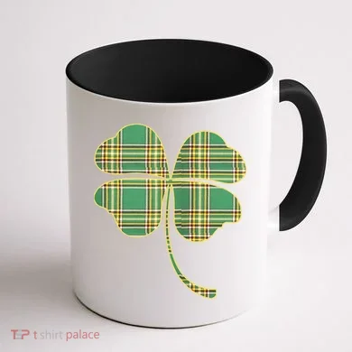Paid Shamrock Clover Coffee Mug back