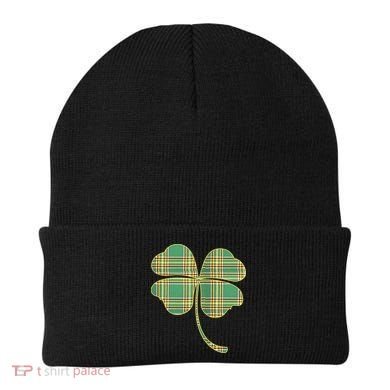 Paid Shamrock Clover Beanie