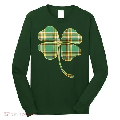 Paid Shamrock Clover Long Sleeve Shirt