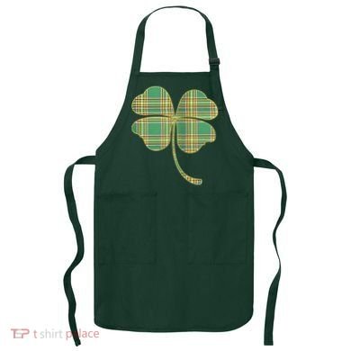 Paid Shamrock Clover Apron