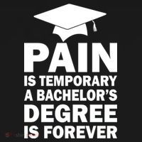 Pain Is Temporary A Bachelor's Degree Is Forever Button thumb 1