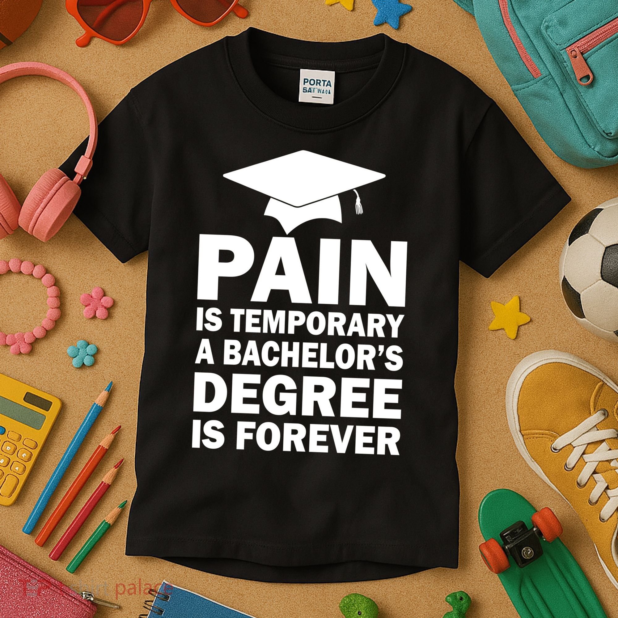 Pain Is Temporary A Bachelor's Degree Is Forever Kids T-Shirt