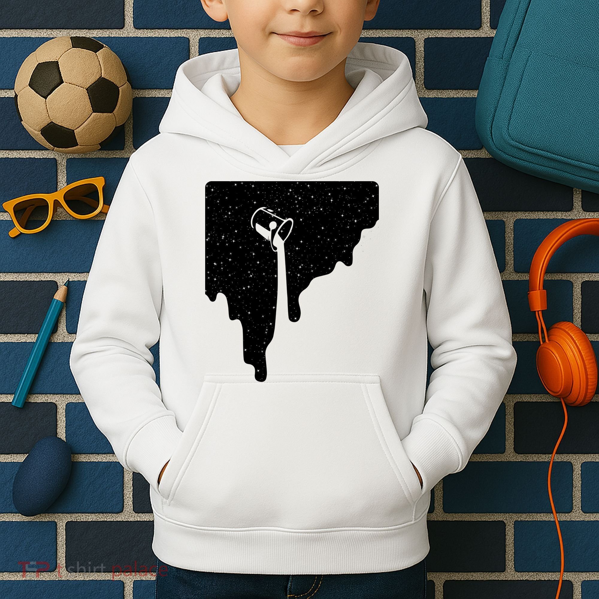 Paint Bucket Galaxy Kids Hoodie