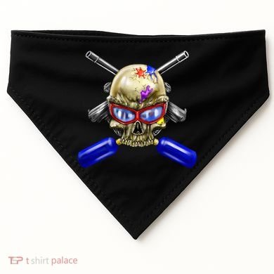 Paintball Skull USA-Made Doggie Bandana