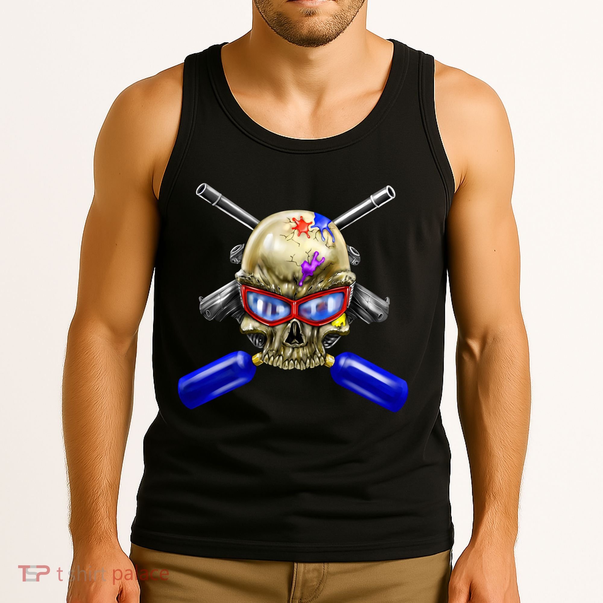 Paintball Skull Tank Top
