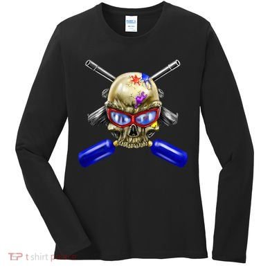 Paintball Skull Women's Long Sleeve Shirt
