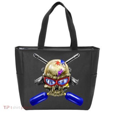 Paintball Skull Tote Bag