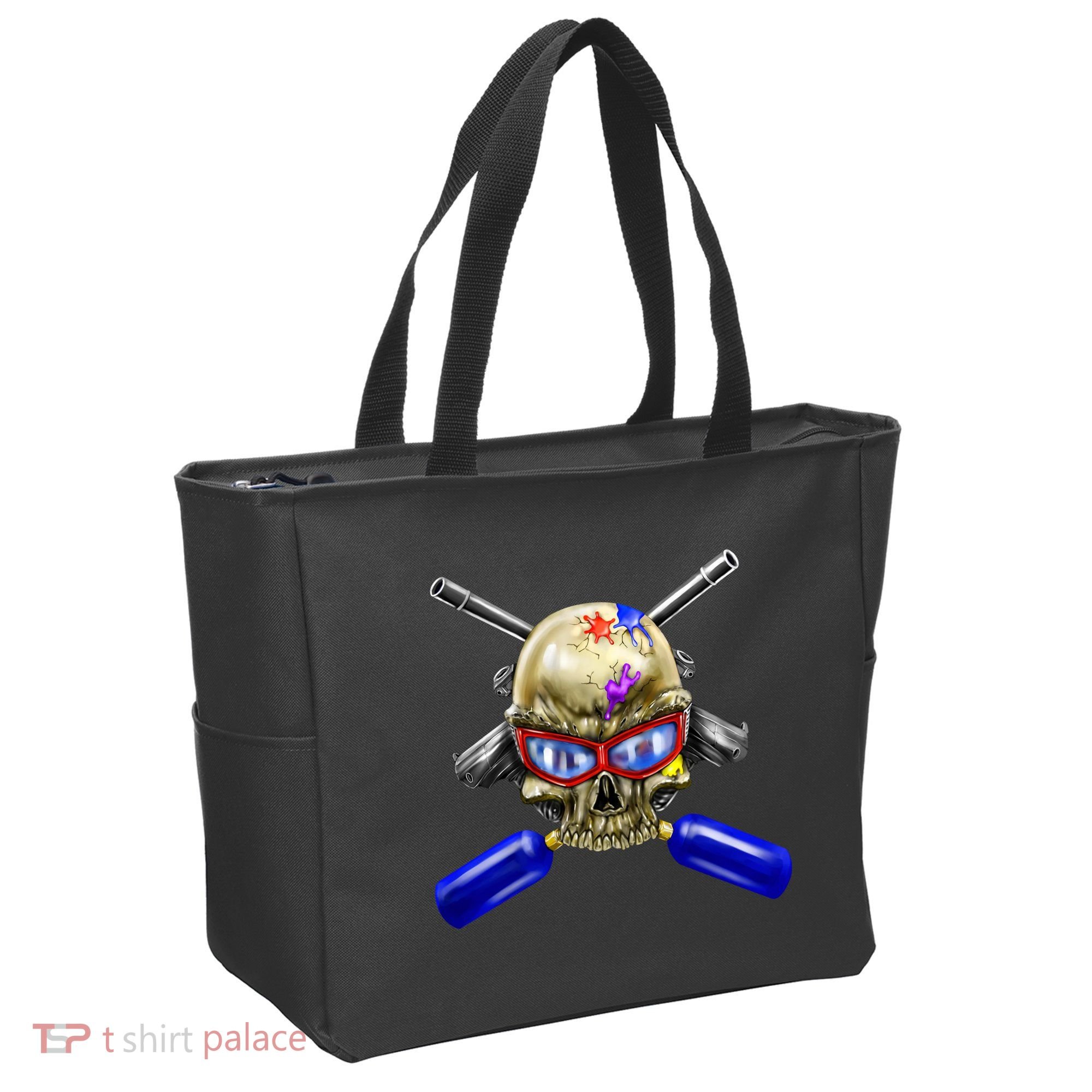 Paintball Skull Tote Bag