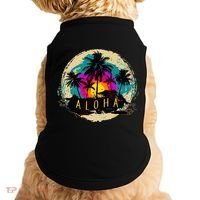 Painted Aloha Palms Beach Doggie Tank thumb 0