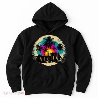 Painted Aloha Palms Beach Hoodie