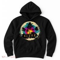 Painted Aloha Palms Beach Hoodie thumb 0