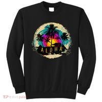 Painted Aloha Palms Beach Sweatshirt thumb 0