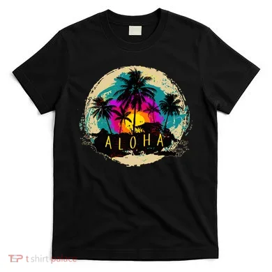 Painted Aloha Palms Beach T-Shirt