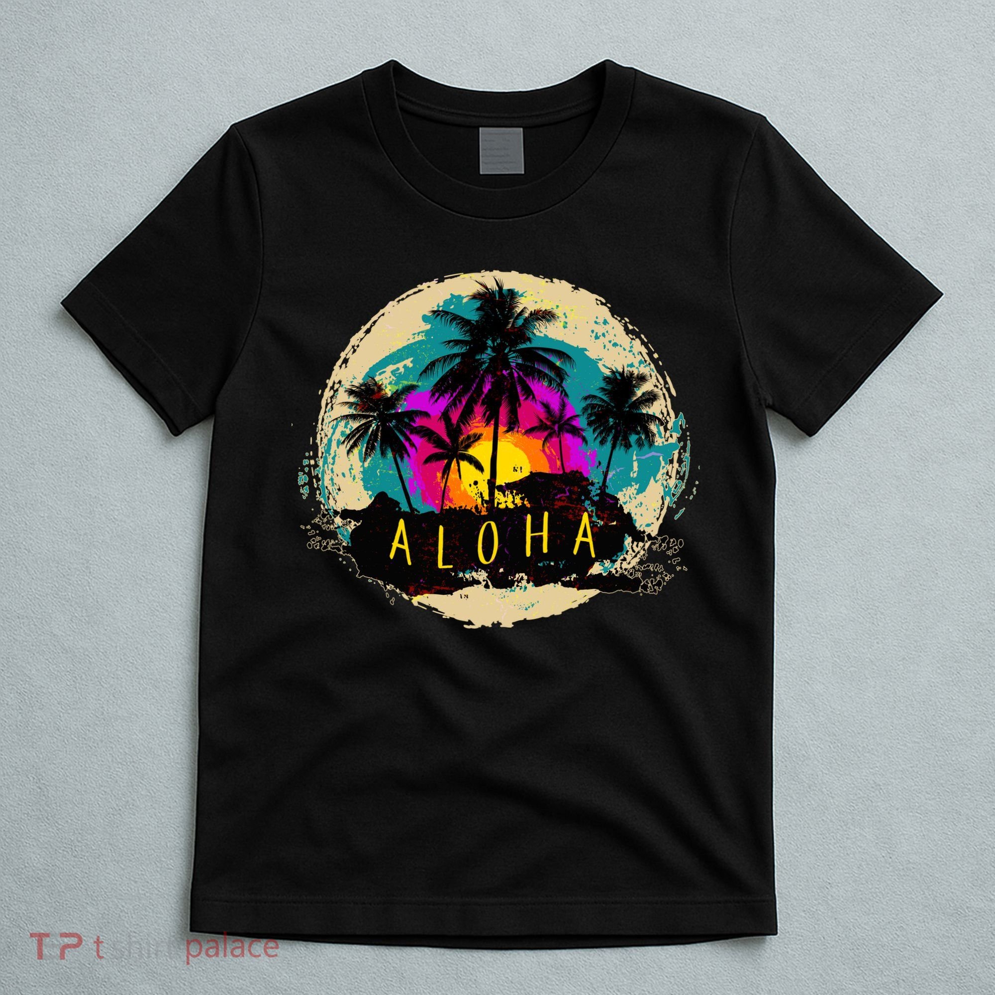 Painted Aloha Palms Beach T-Shirt
