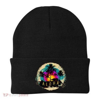 Painted Aloha Palms Beach Beanie