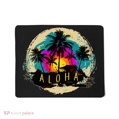 Painted Aloha Palms Beach Mousepad