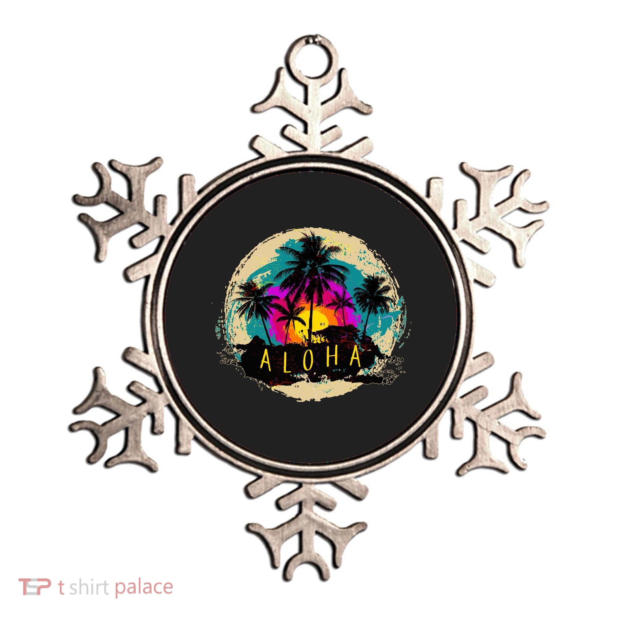 Painted Aloha Palms Beach Ornament