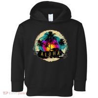 Painted Aloha Palms Beach Toddler Hoodie thumb 0