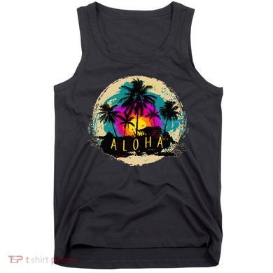 Painted Aloha Palms Beach Tank Top