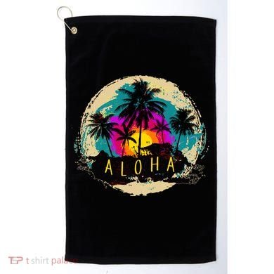 Painted Aloha Palms Beach Golf Towel