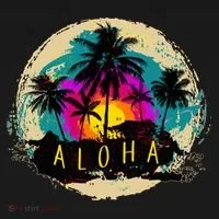 Painted Aloha Palms Beach Toddler T-Shirt thumb 4